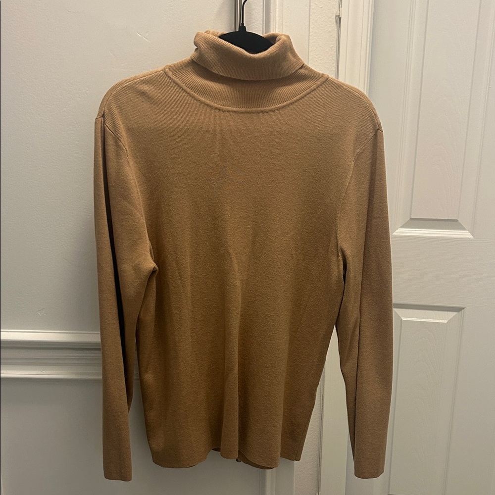 Chicos Tan Turtleneck Sweater